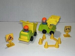 1978 Vintage Fisher Price Little People Lift & Load Road Builders #789 Missing 3